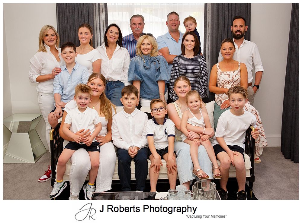 Revisiting families over the years extended family portrait session Hunters Hill